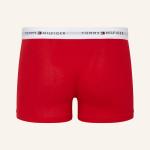 Tommy Hilfiger 3-Pack Signature Cotton Boxer Trunks, Red, Olive, Blue